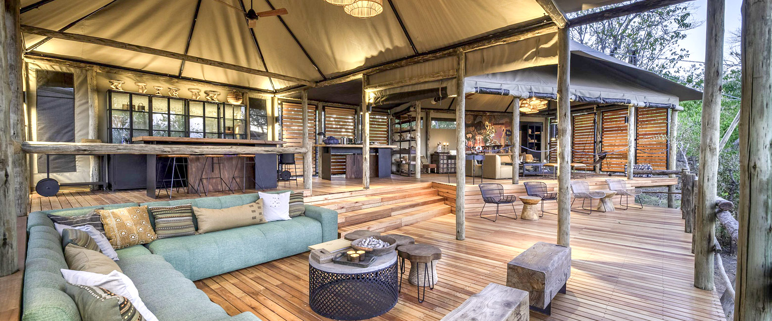 is a relatively simple safari camp in the busy Khwai Village sector of the Okavango Delta 