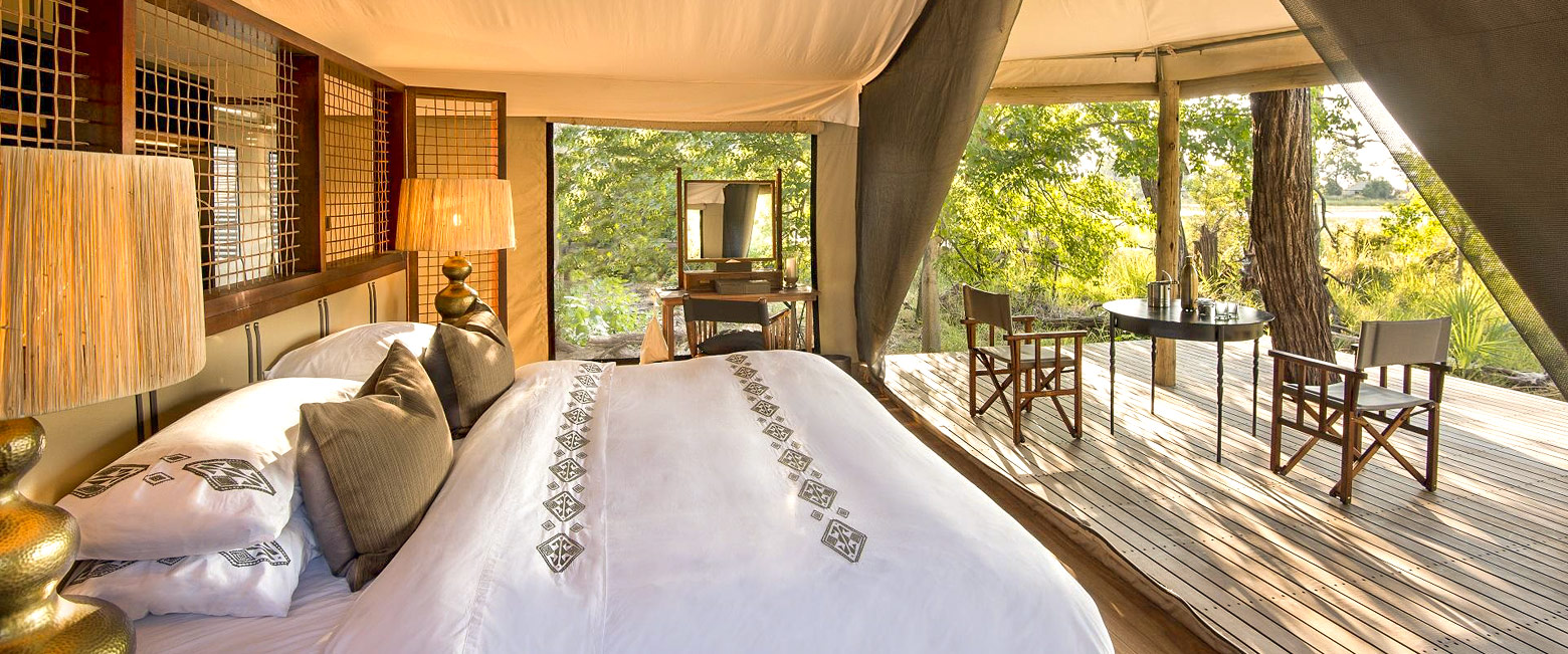 is a relatively upmarket property in the fabulous Okavango Delta