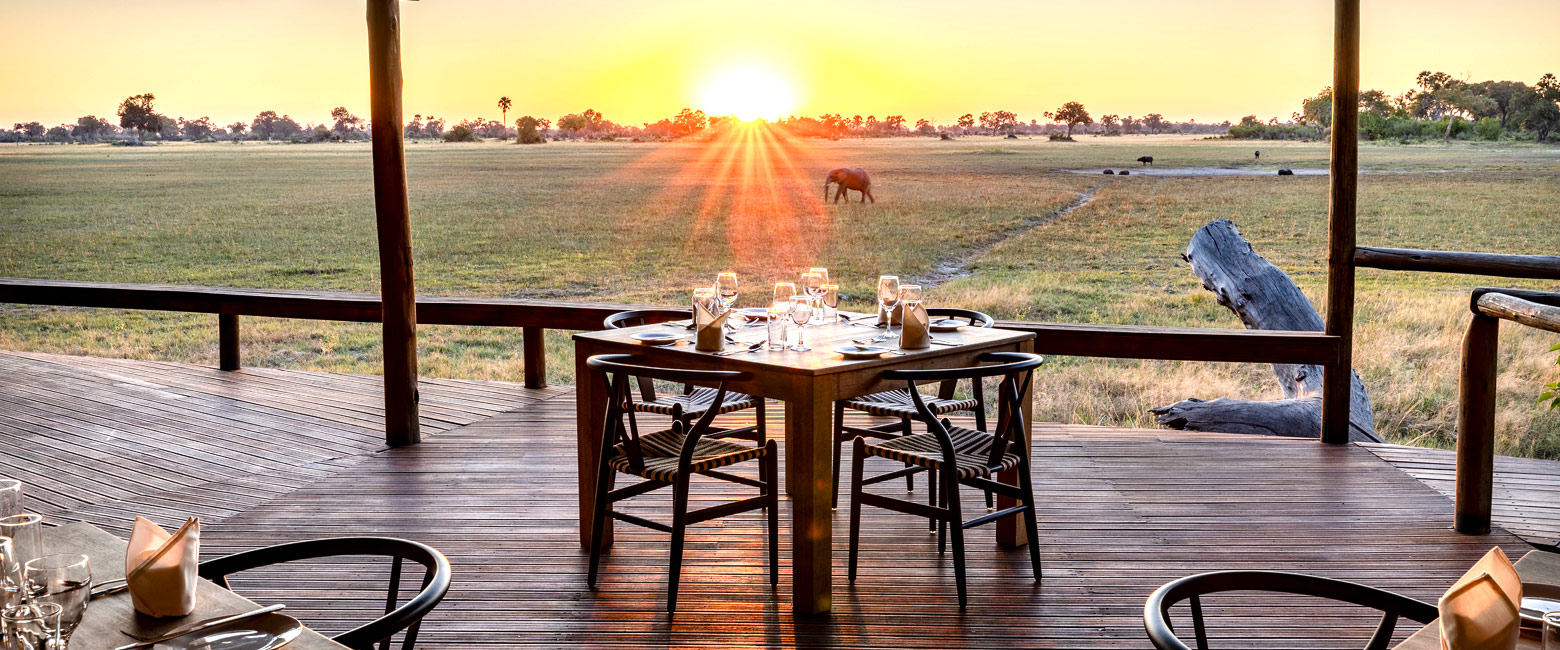 is a relatively simple and well-priced property in a private area of the Okavango Delta 