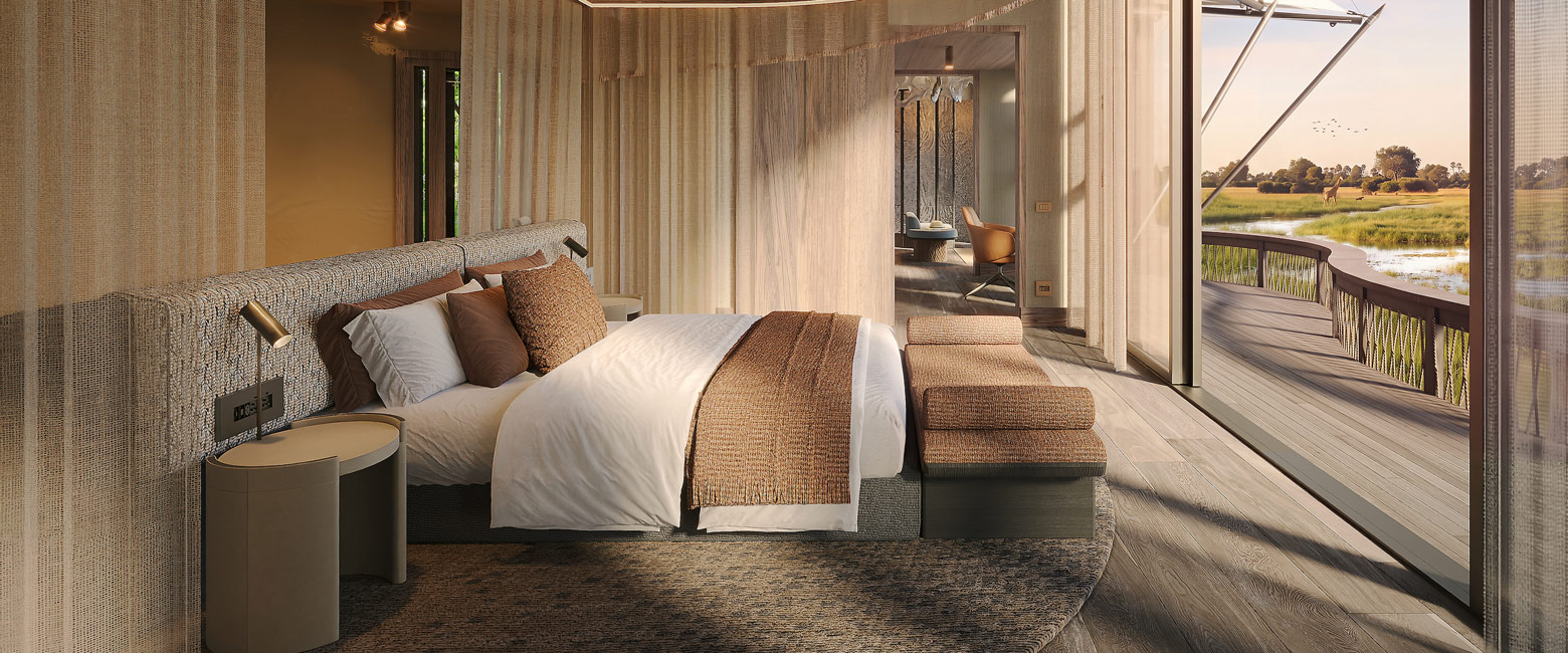is a very high quality lodge in a private area of the Okavango Delta 