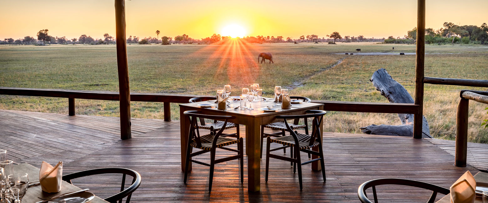 is a relatively simple and well-priced property in a private area of the Okavango Delta 
