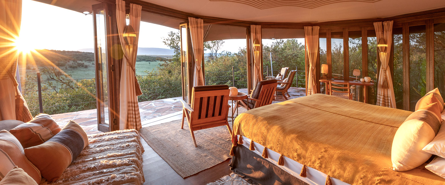 is a pretty hilltop camp in the Maasai Mara