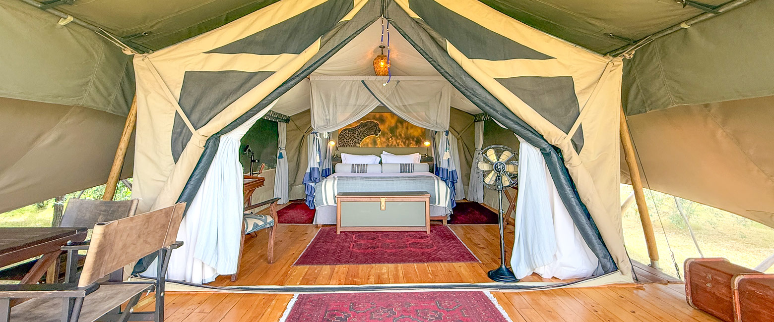 is a very upmarket tented camp in the Maasai Mara area of Kenya