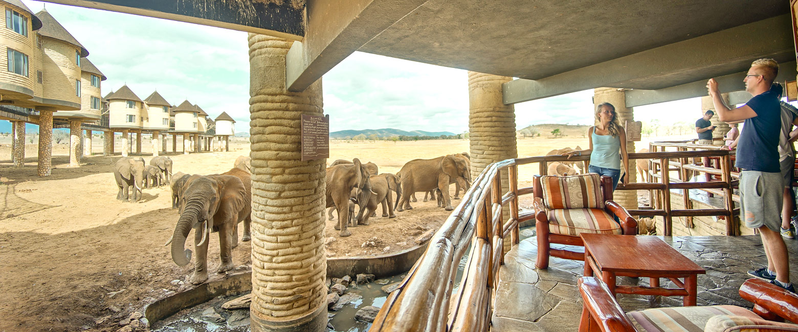 is a bizarre and gloriously outdated construction in the Tsavo West area of southeast Kenya 