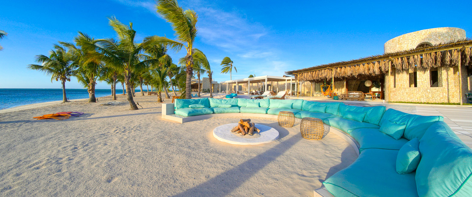 is an extremely high-end property on a remote private island 