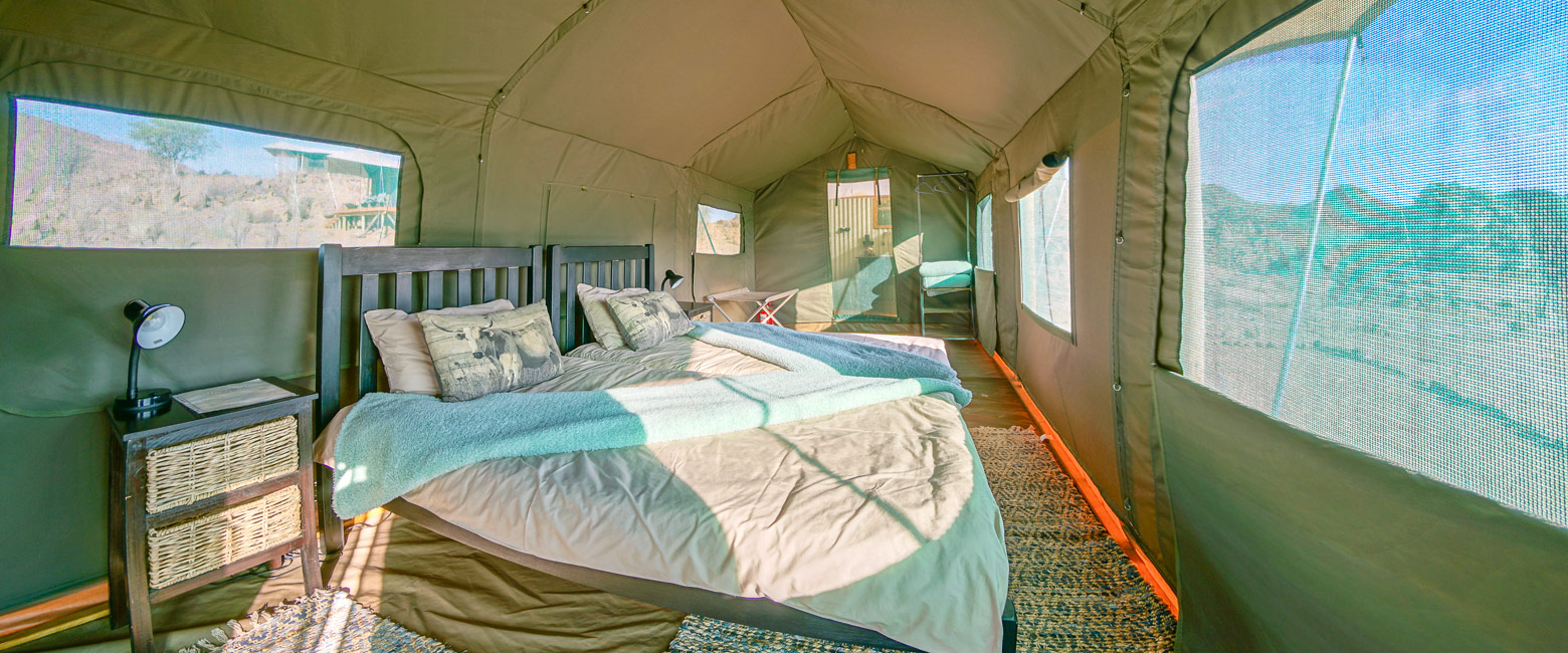 is a simple tented camp in the Brandberg area