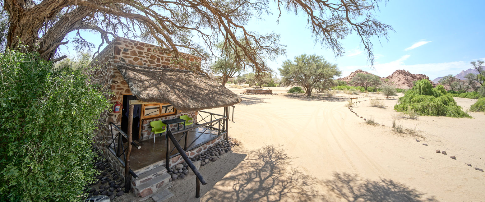 is a pleasant but rather dated option in the Brandberg area of west Namibia 
