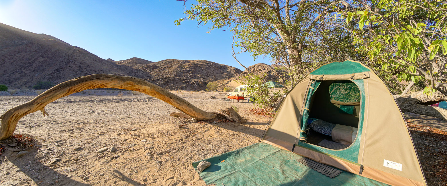 is a simple overlanding base in the Damaraland area 