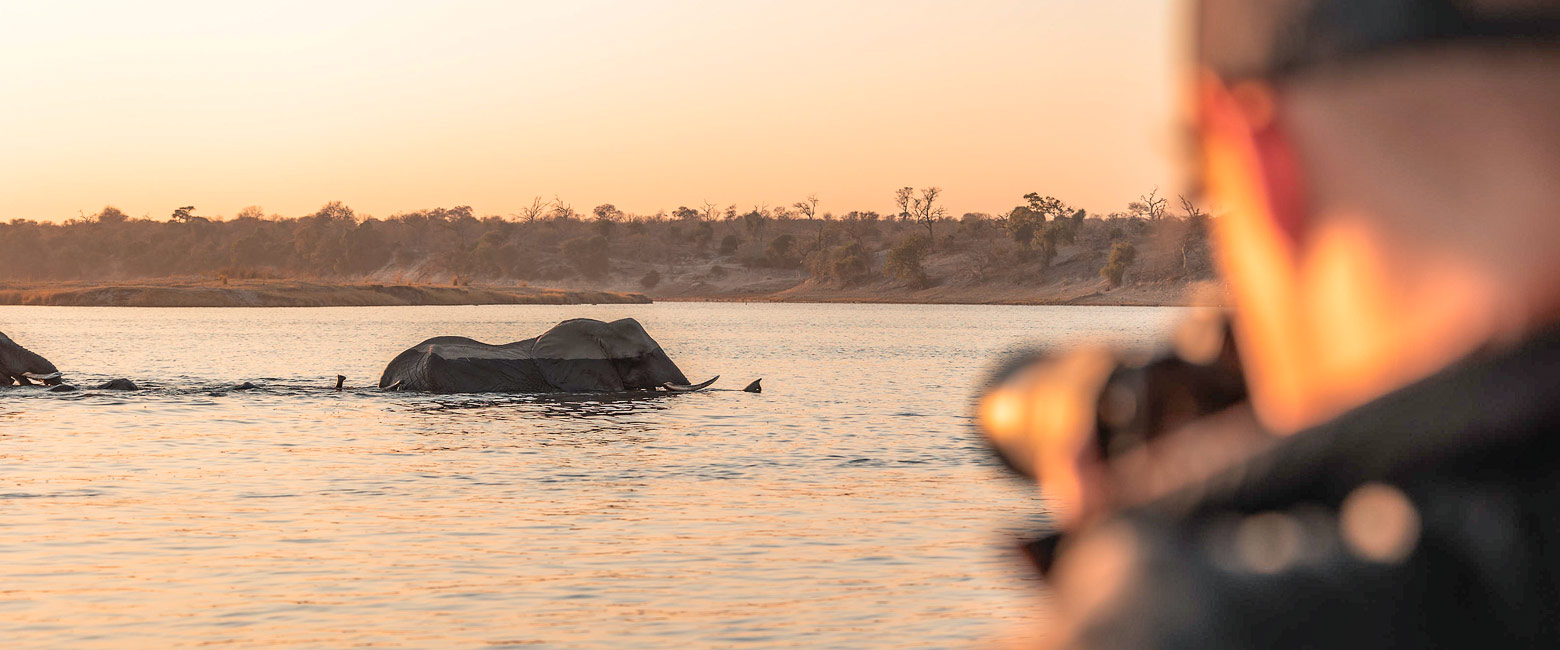 are small liveaboard boats on the Chobe River 