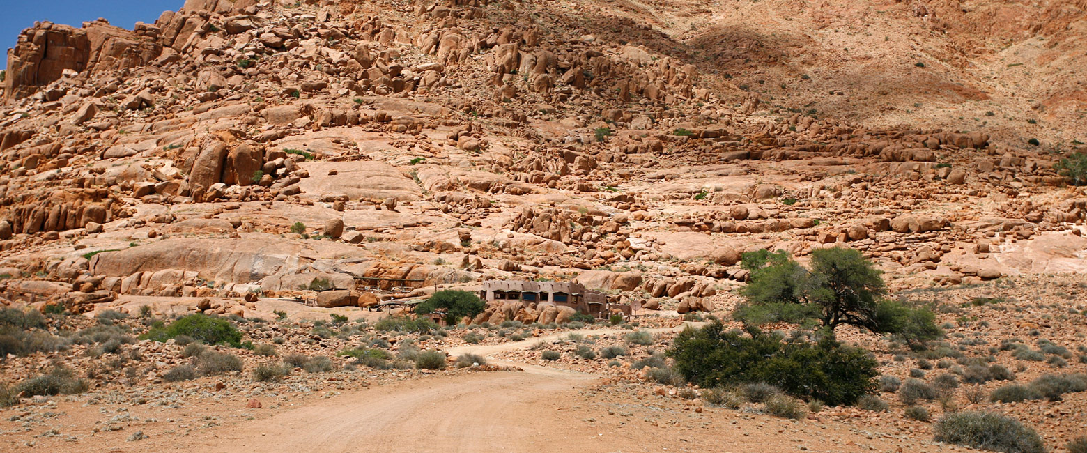 is a scenic desert area with a fabulous German castle 