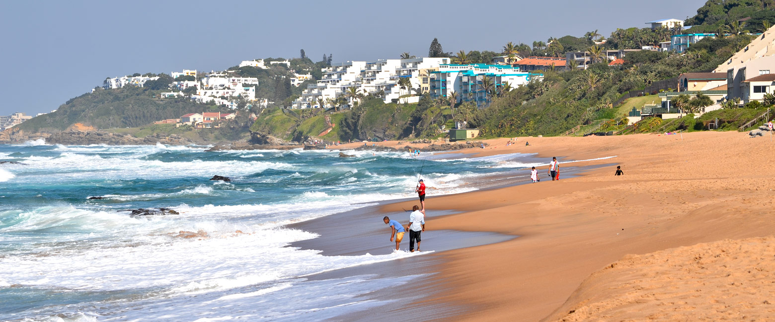 is a stretch of suburban beaches running north from Durban