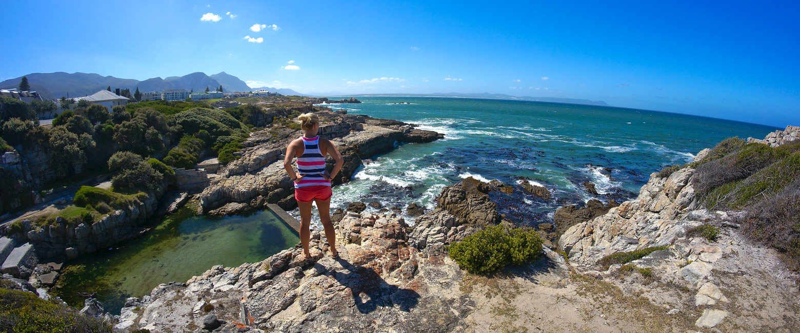 is a busy coastal resort on the Whale Coast