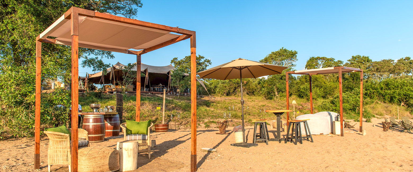 is a seasonal tented camp by a dry riverbed in Kruger National Park. 
