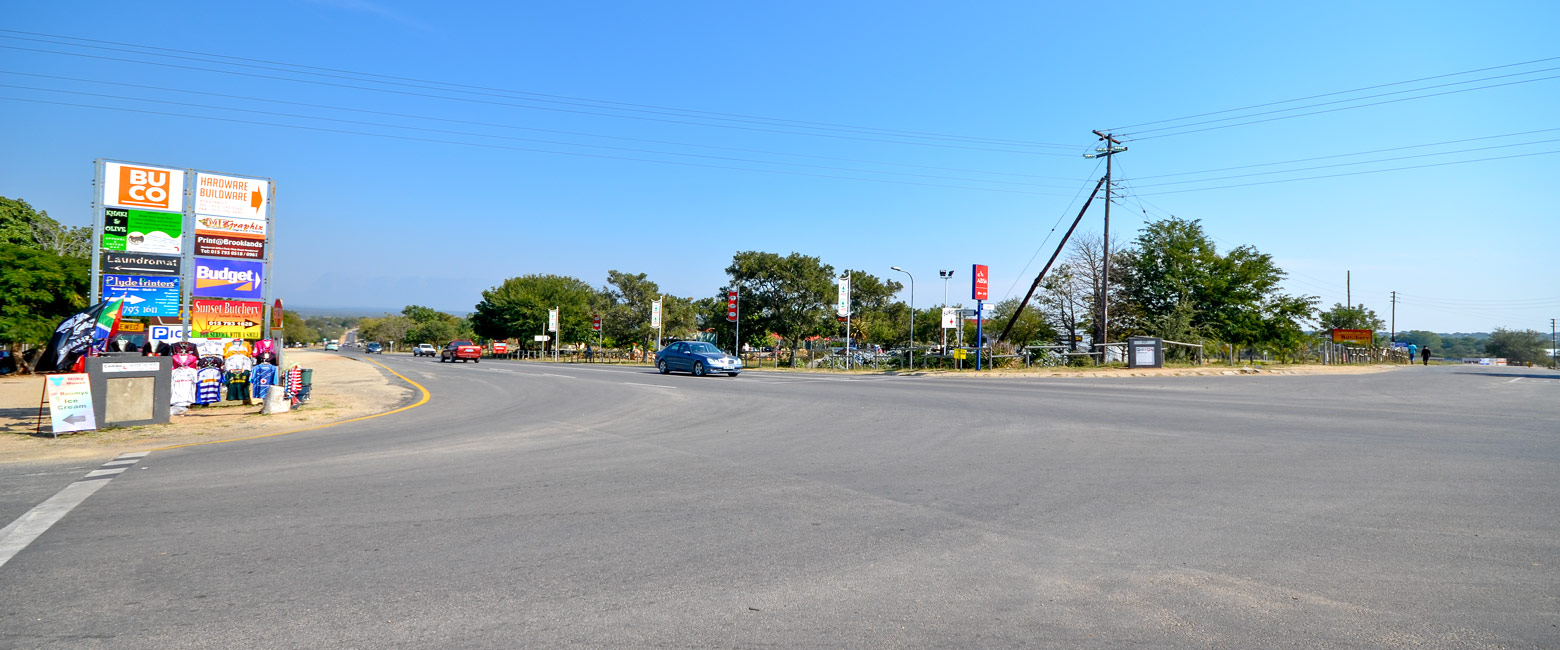 is a functional town to the west of Kruger