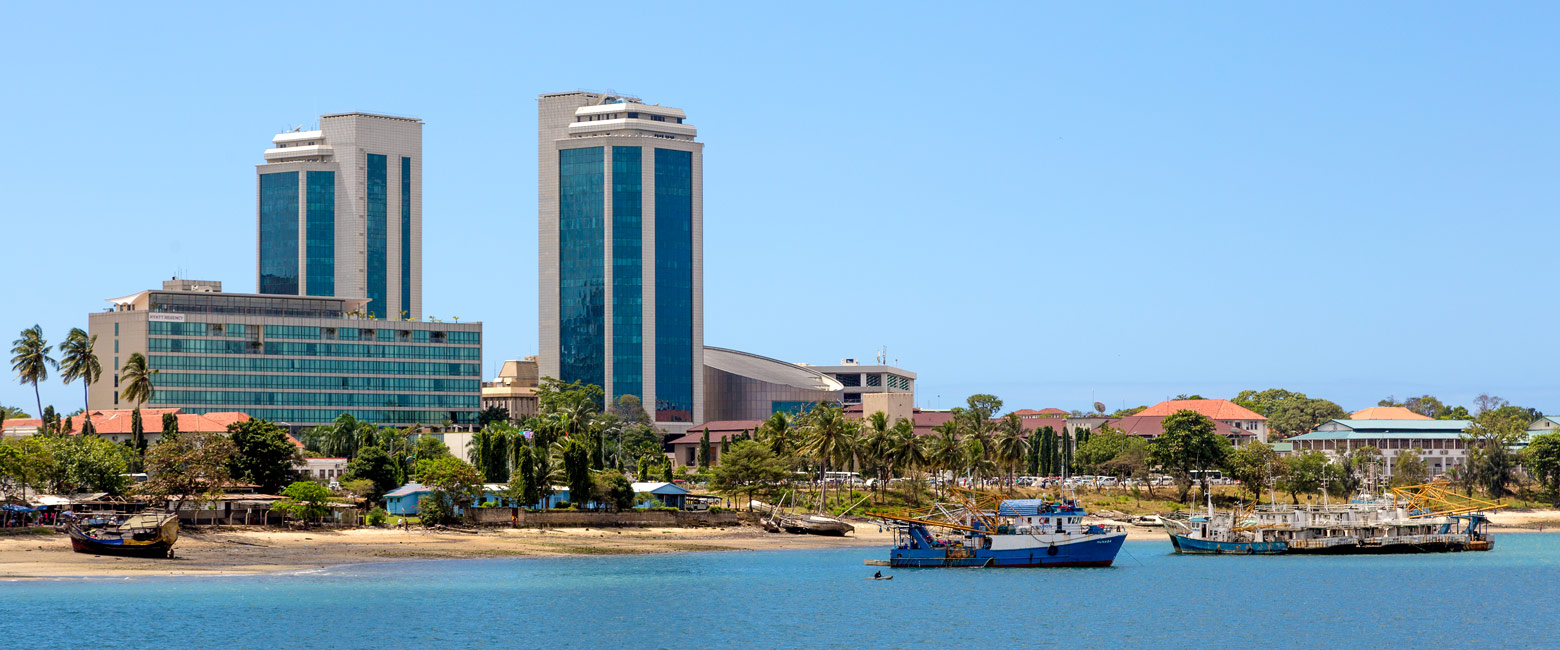 is a primary commercial hub on the coast of Tanzania