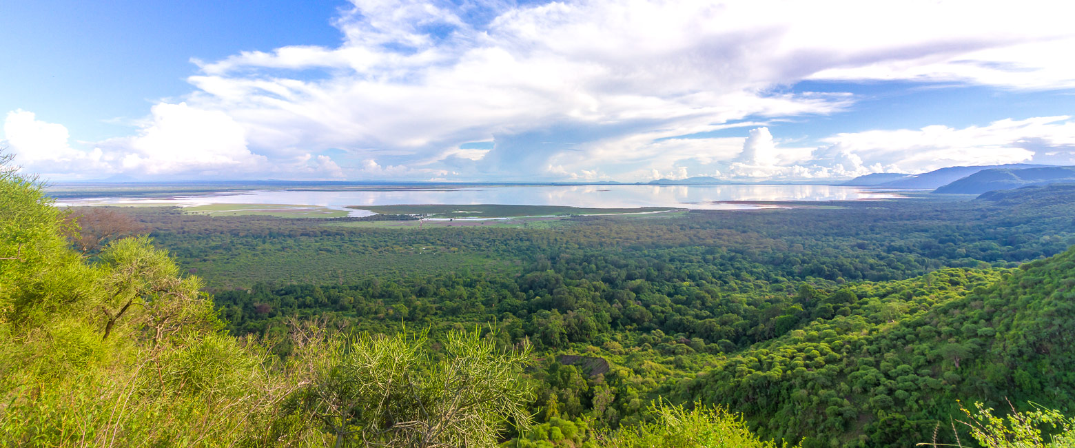 is a pretty Rift Valley lake on the way to Serengeti 