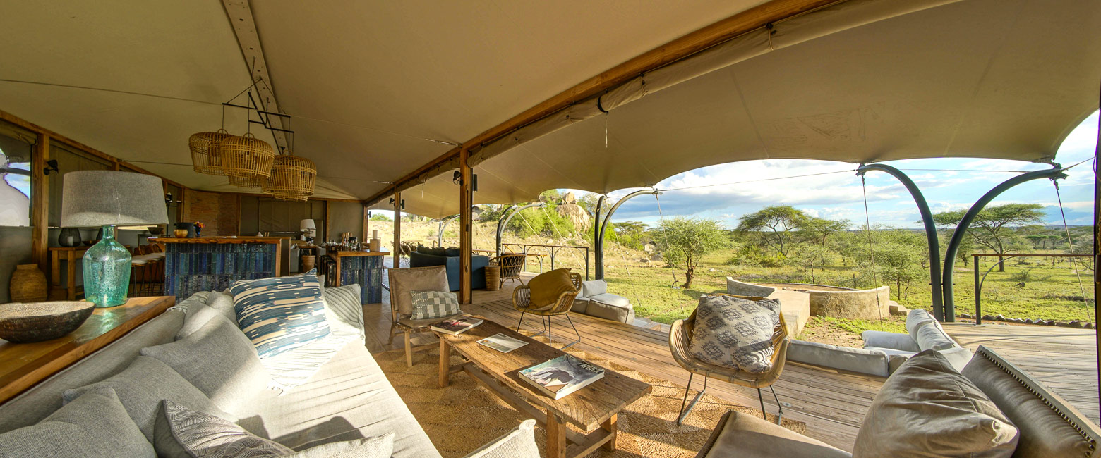 is a high specification camp in the Serengeti Central area 