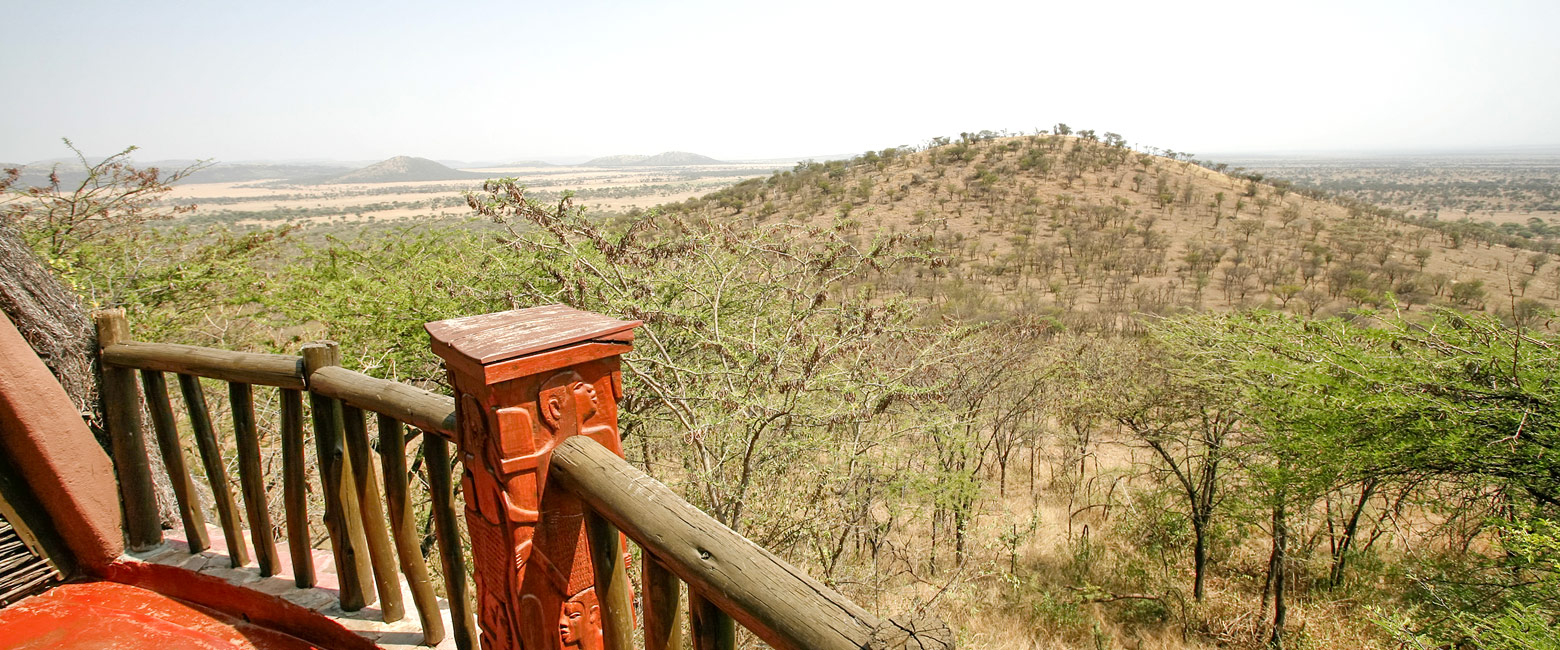 is a large and dated lodge in the Serengeti Central area