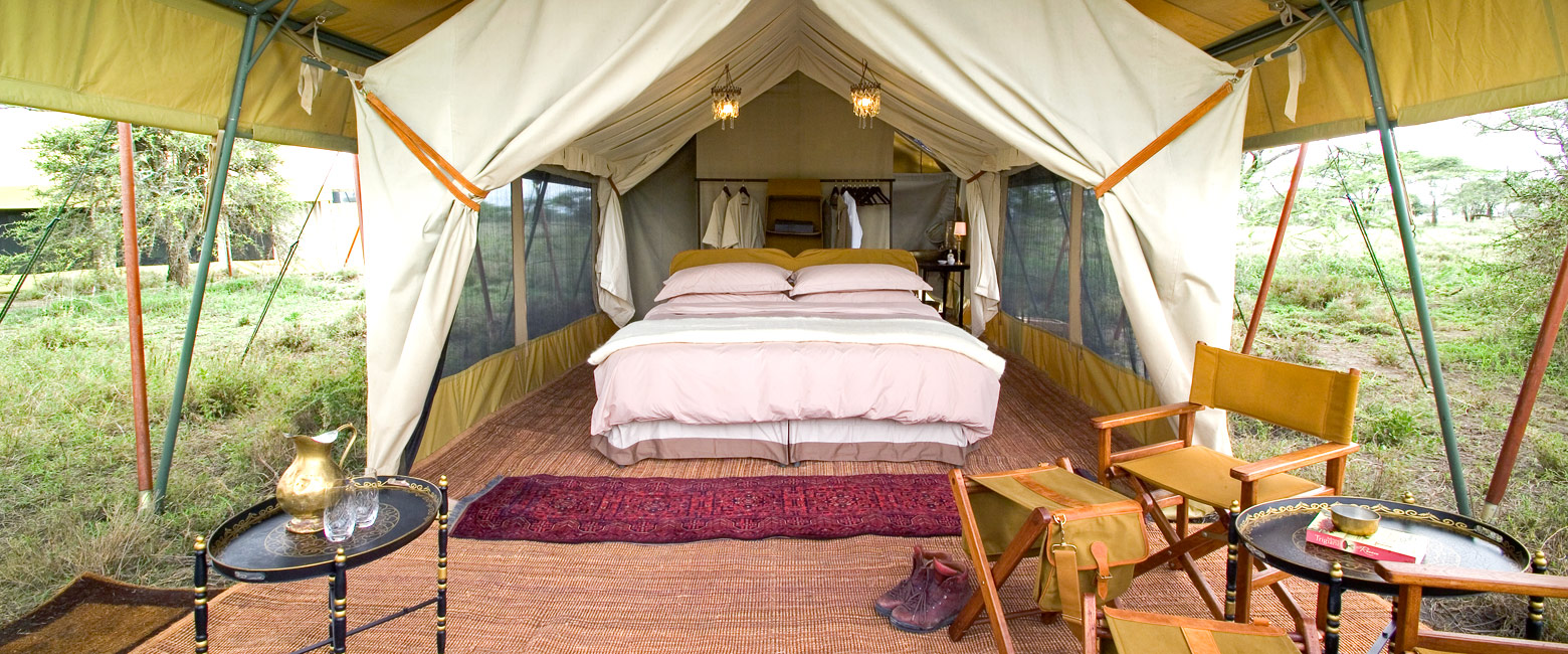 is a high specification camp in the Serengeti Central area