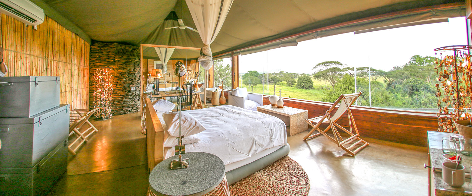 is a very high specification lodge in the private Grumeti Reserve
