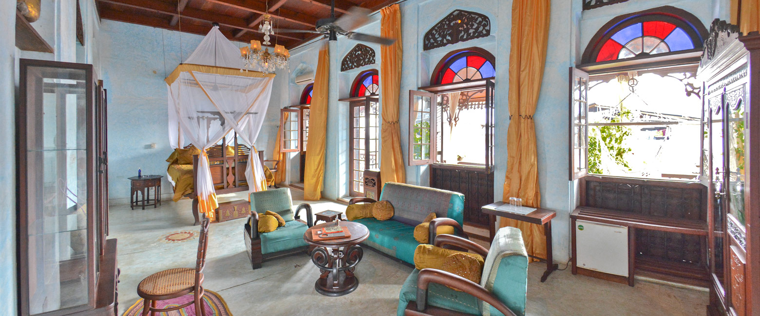 is a quirky hotel in the city of Stone Town 