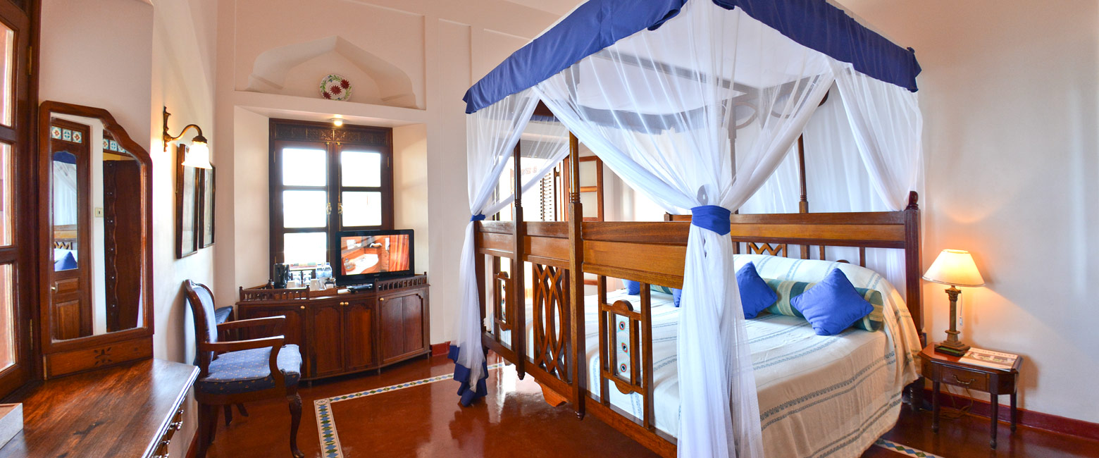 is a large but characterful hotel in the city of Stone Town 