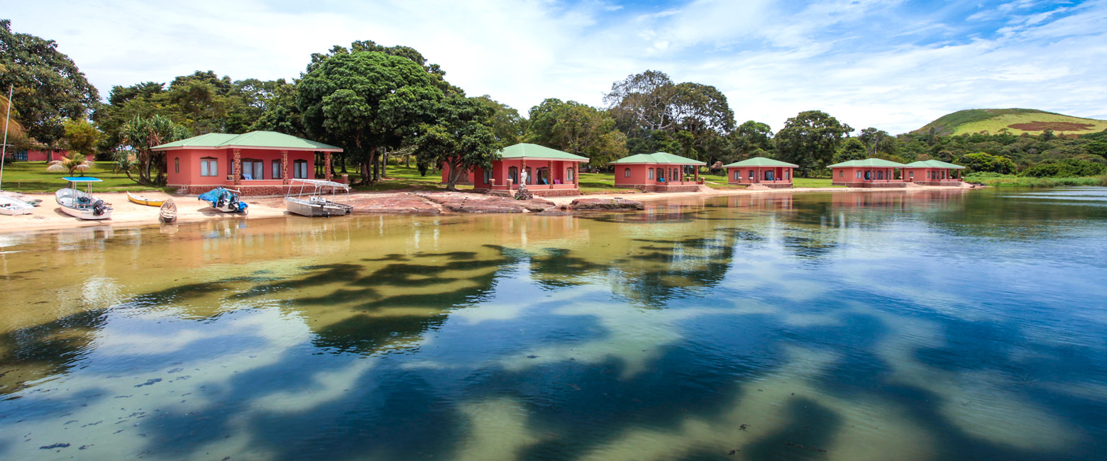 is a high-end beach lodge in the Lake Victoria North area