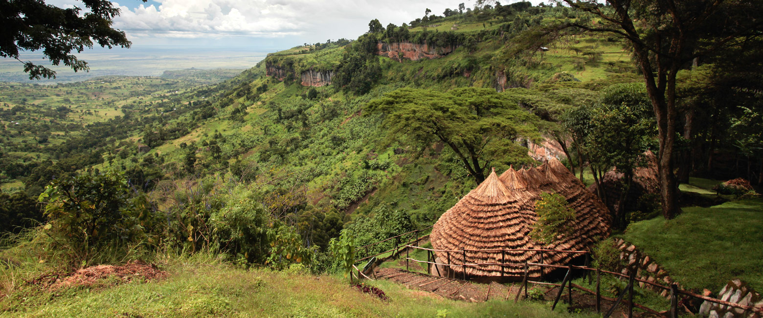 is an impressive extinct volcano that straddles Uganda and Kenya