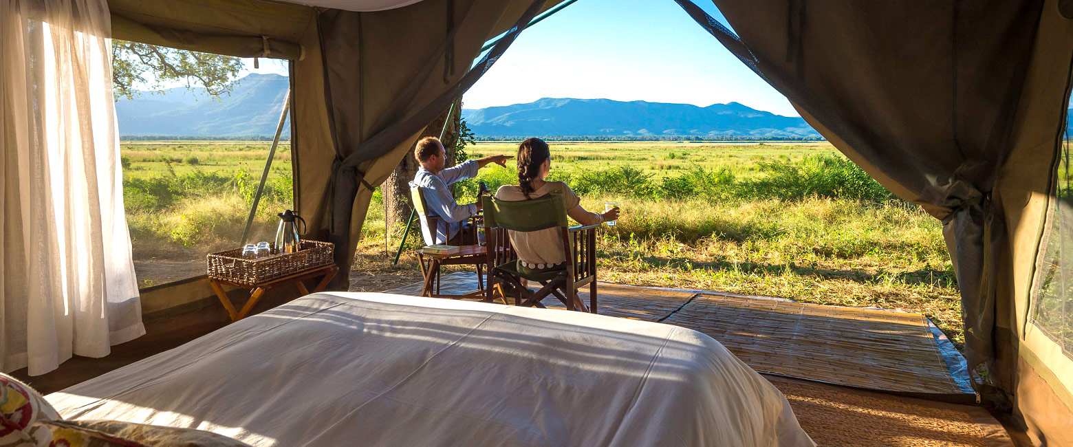 is a deliberately simple base in the Mana Pools area 