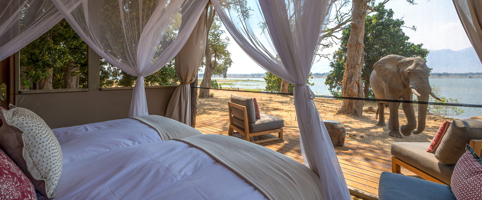 is an intimate and luxurious camp in the Mana Pools area