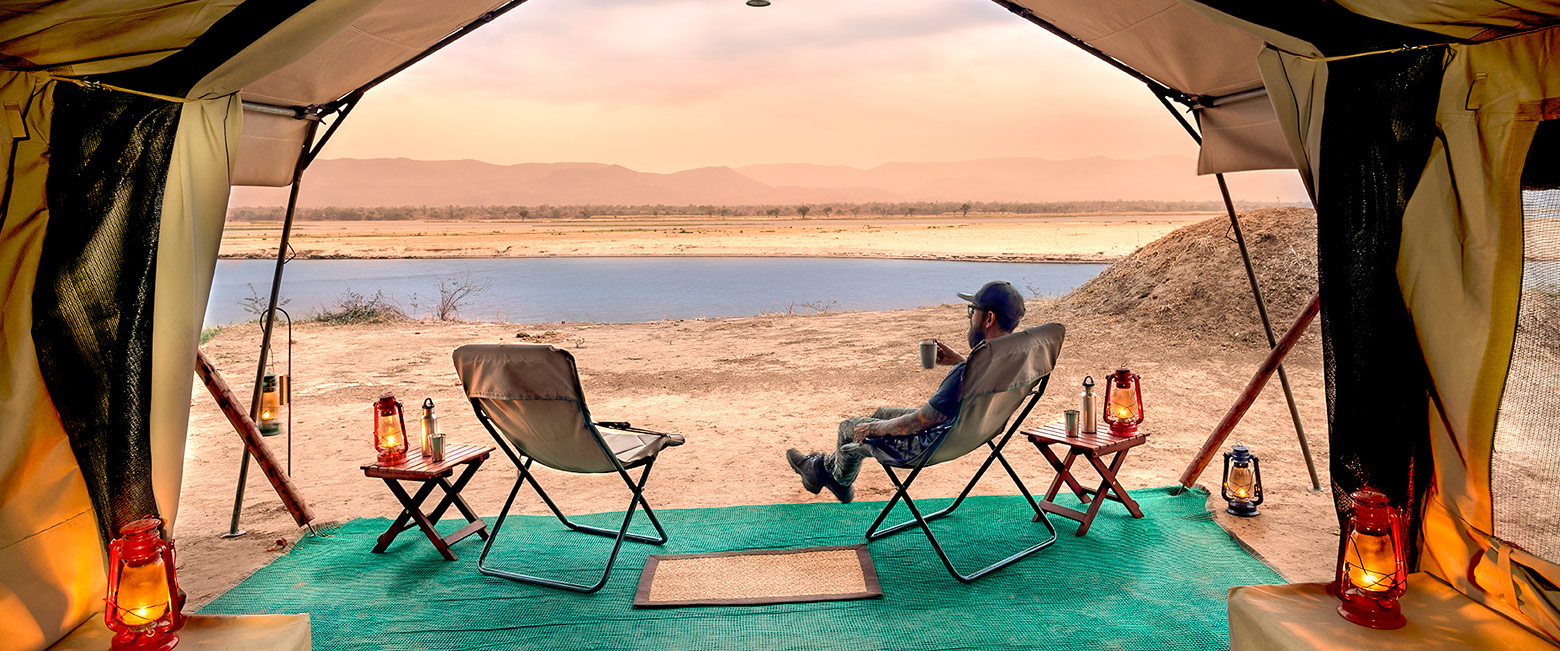 is a deliberately simple camp in the Mana Pools area
