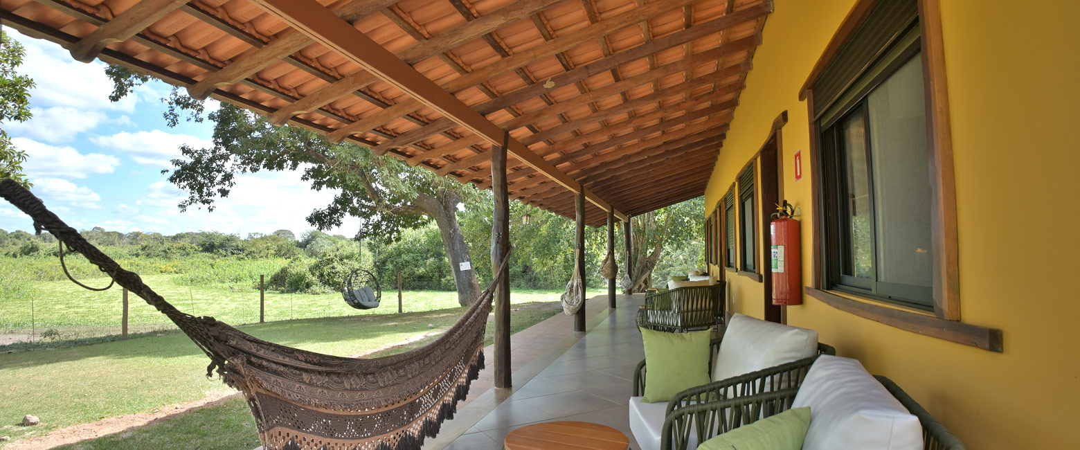 is a polished lodge on the Transpantaneira in dry gallery forest and wetland lakes 