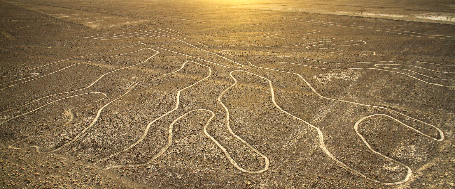 is an area of epic geoglyphs to the south of Lima 