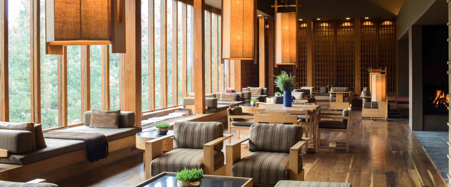 is an modernist lodge in the Paro area of Bhutan