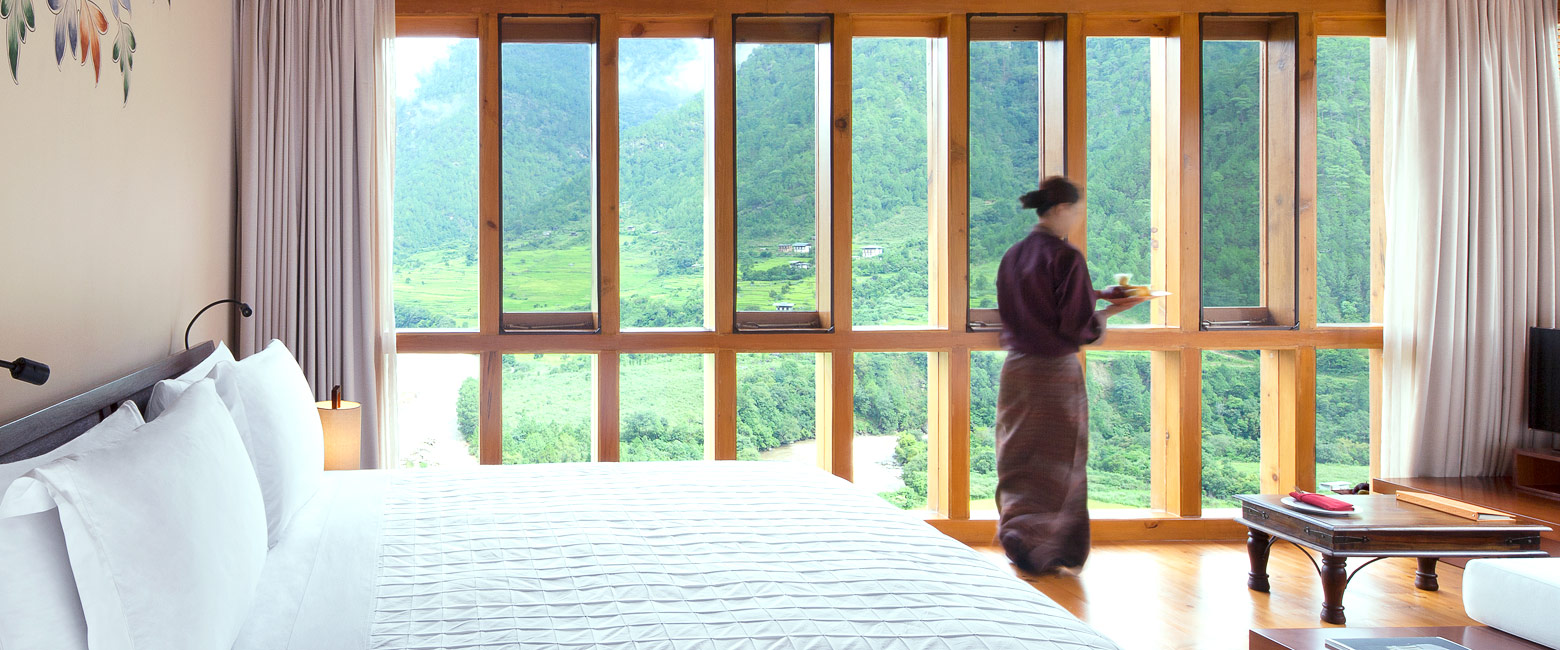 is a lovely modern lodge in the Punakha area of Bhutan