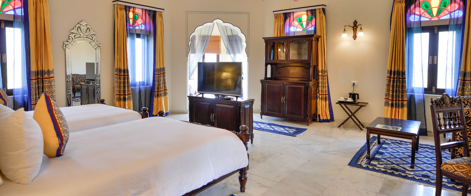 is a remarkable modern property in the Jaisalmer area