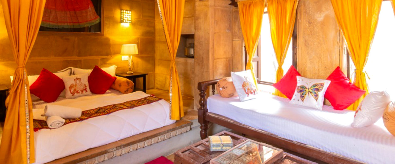 is a simple but characterful property in the Jaisalmer area of northwest India 