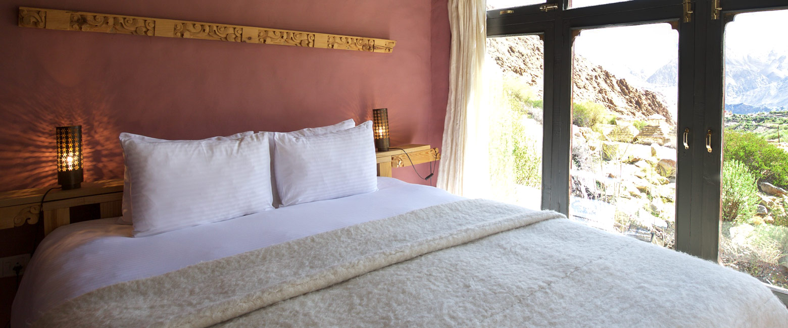 is a sympathetic village house in the Ladakh area 