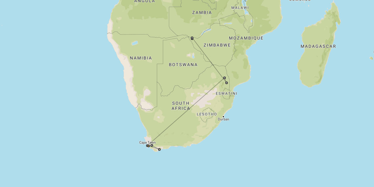 Vic Falls, Kruger & Cape